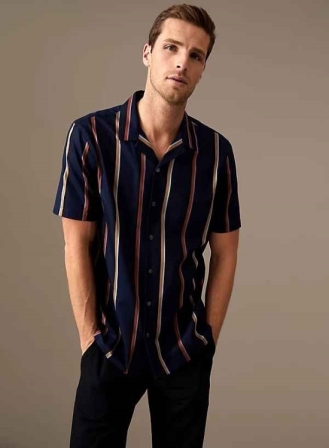 3 - Pure Cotton Cuban Striped Shirt