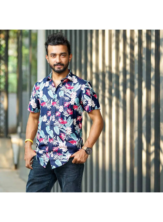 16 - Floral Print Cuban Shirt