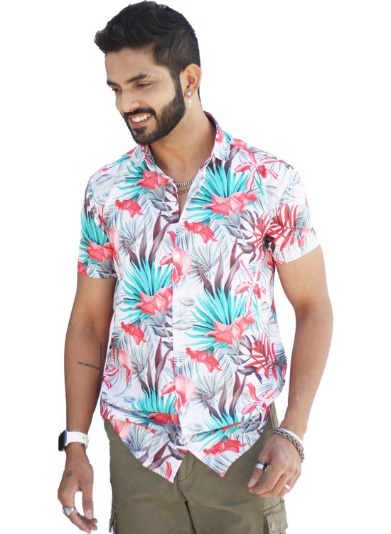 16 - Floral Print Cuban Shirt