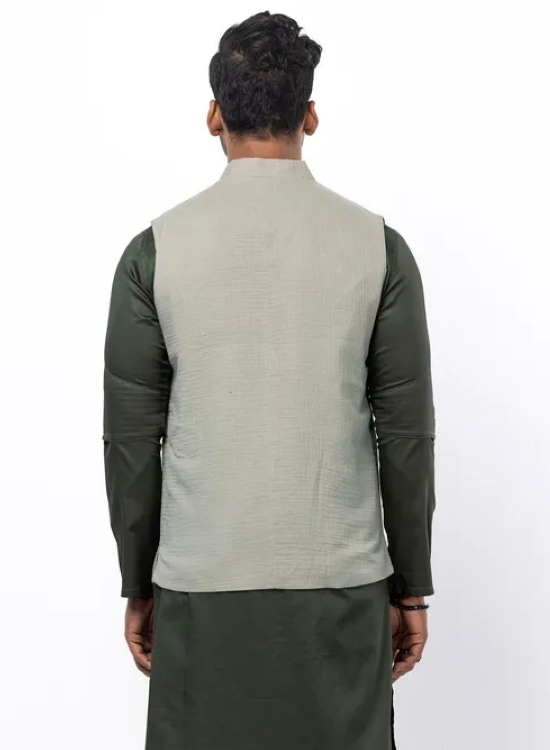 23 - Sage  Cotton Waistcoat