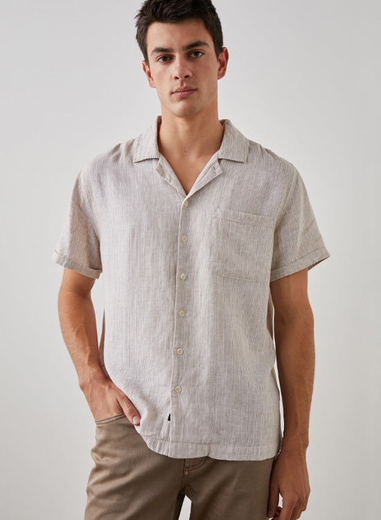 Ivory Toast Stripe Shirt