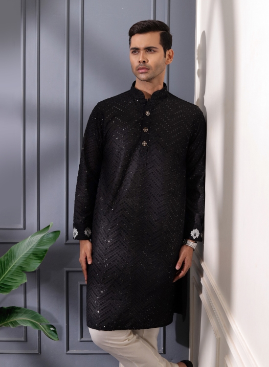 Premium Regal Black Panjabi