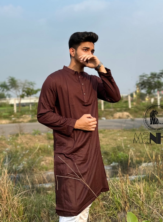 77 - Men's Solid Panjabi