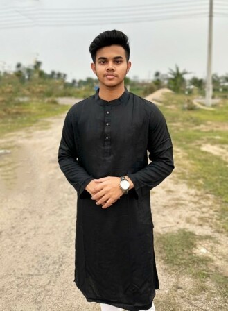 78 - Men's Solid Black Panjabi