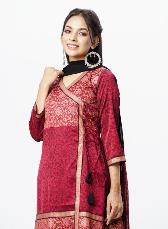 Retro Wrap Salwar kameez