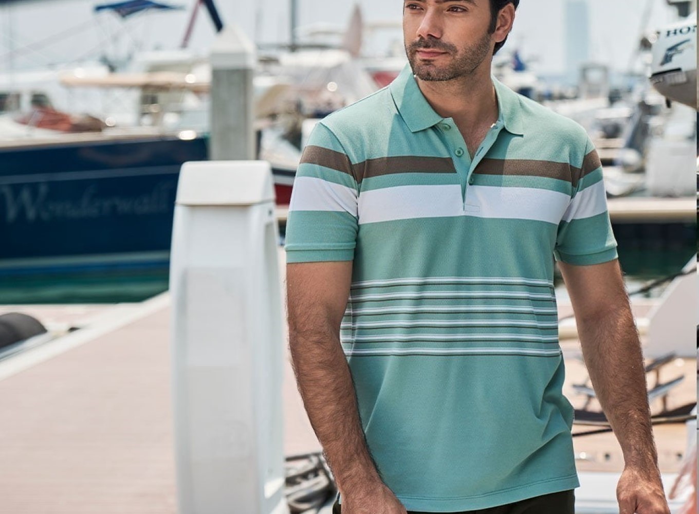 121 - Premium Stripe Polo Shirt
