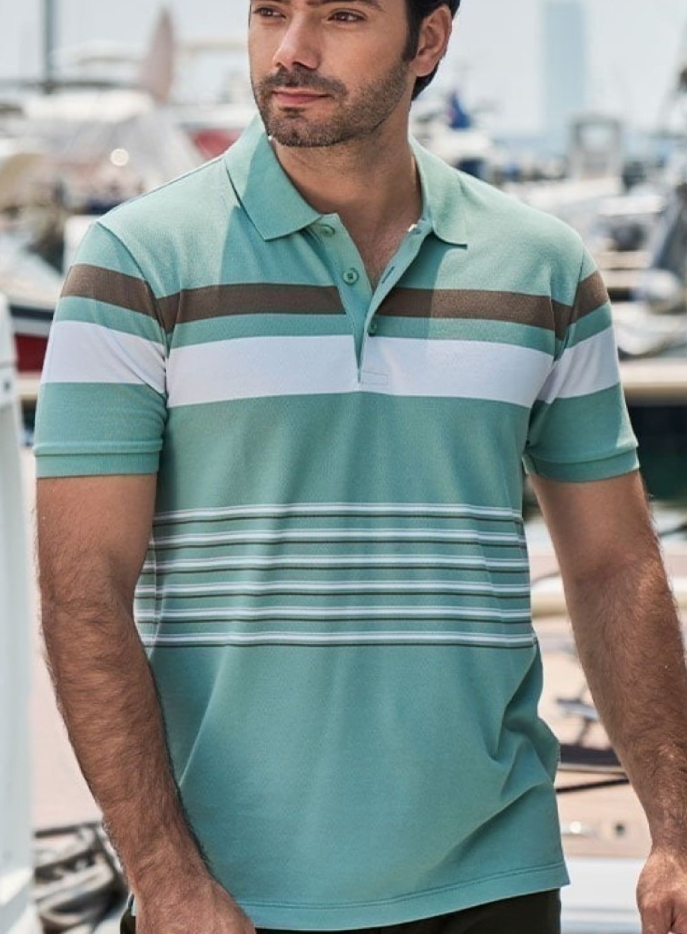 121 - Premium Stripe Polo Shirt