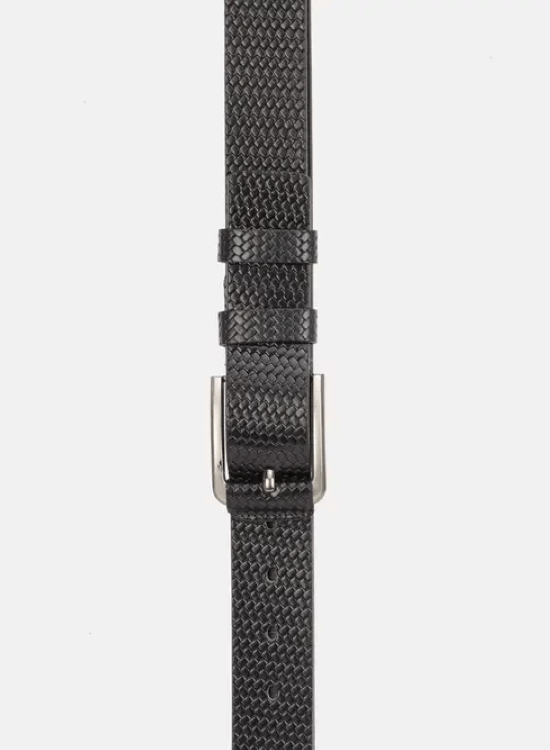 161 - Black Genuine Leather Belt