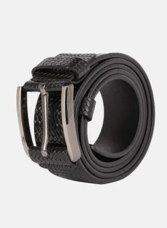 161 - Black Genuine Leather Belt