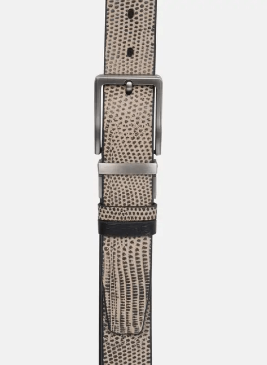 162 - Printed Genuine Leather Belt