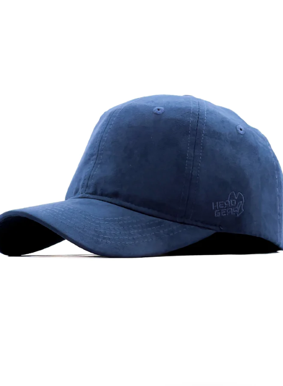 165 - Basic Suede Navy Blue Cap