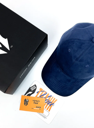 165 - Basic Suede Navy Blue Cap