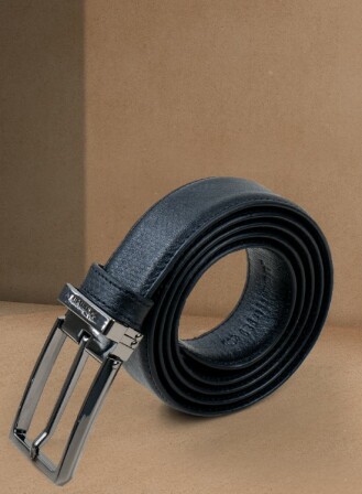 171 - Premium Black Leather Belt by RICHMAN
