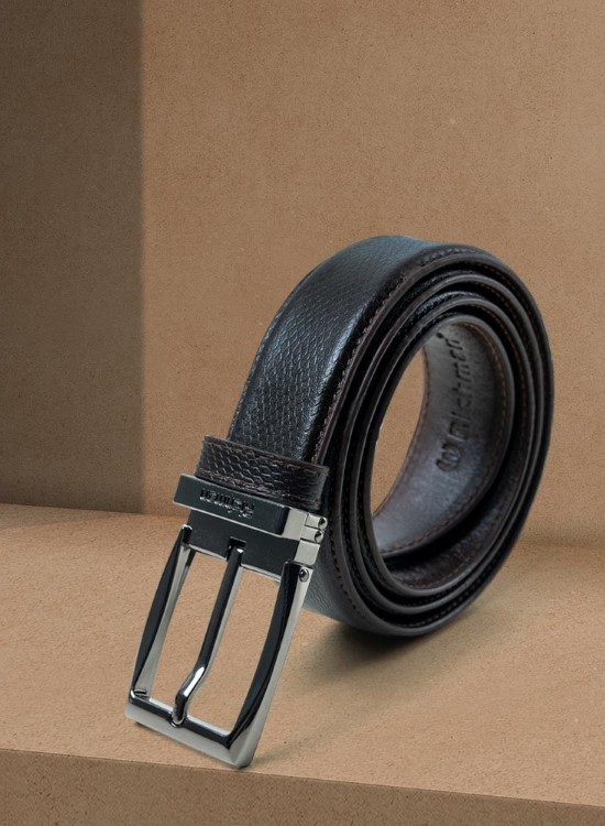 171 - Premium Black Leather Belt by RICHMAN