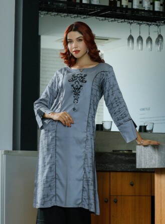 188 - Slate Gray Kurti