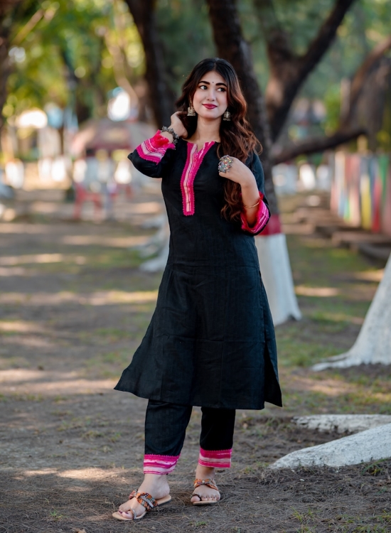 Black Pink Kurti